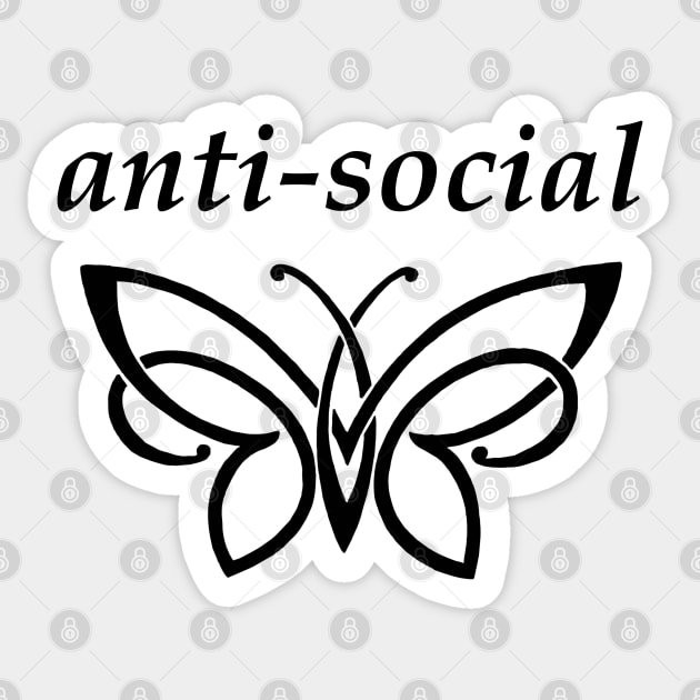 INFP - Anti Social Butterfly Sticker by coloringiship